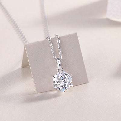 1Refreshing Breeze Dancing Luxurious Fashion Diamond Pendant Necklace Set With Mosan Diamond Silver Ornaments Prohibit TikTok sales - 5 - CJ