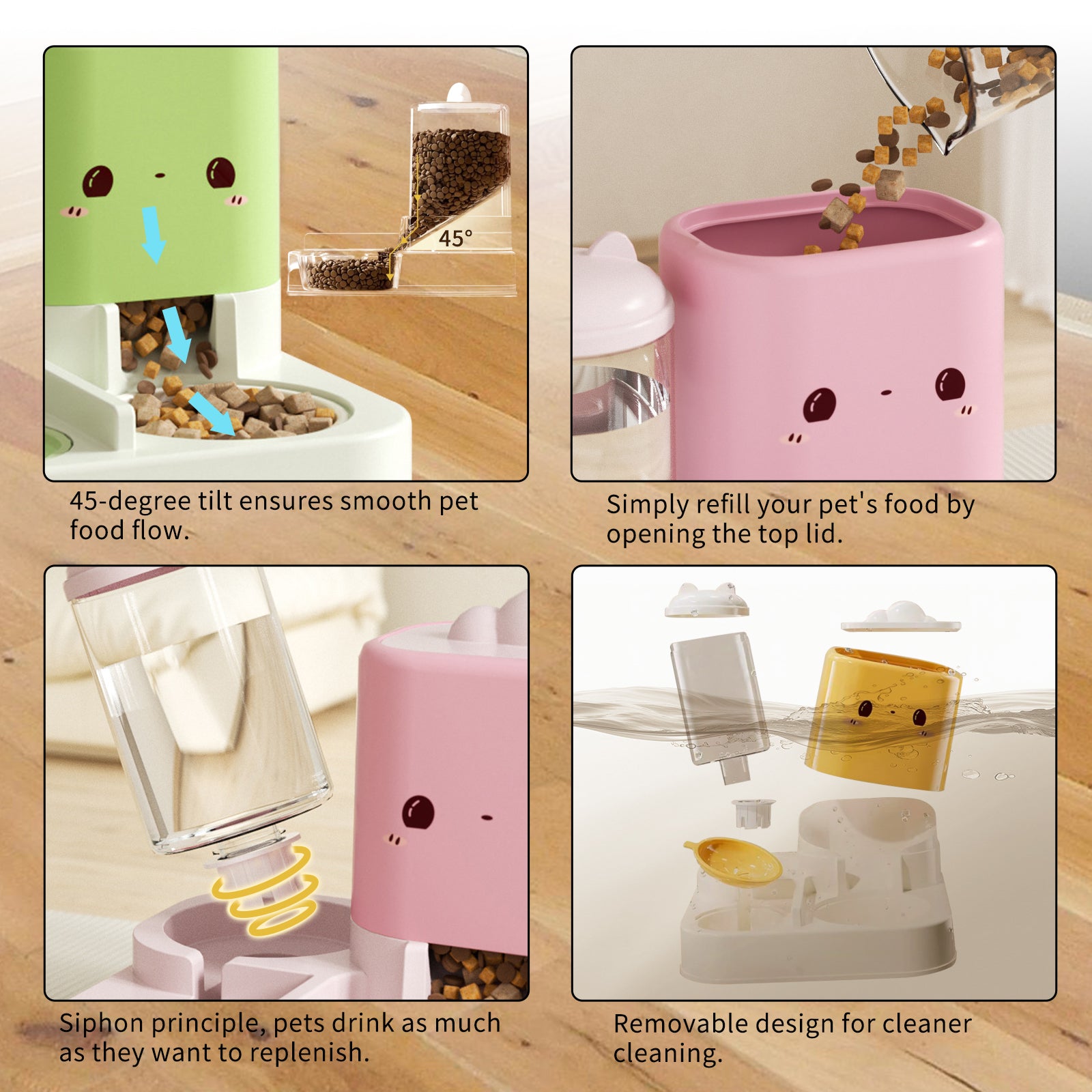 1 Piece Cartoon Cloud Cat Ear Feeding And Water Feeding Integrated Cat And Dog Universal Pet Essential Item For Home And Travel - 5 - CJ