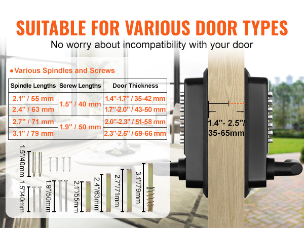 Mechanical Keyless Entry Door Lock, 14 Digit Keypad, Double - sided Embedded Outdoor Gate Door Locks Set With Keypad And Handle, Water - proof Zinc Alloy, Easy To Install, For Garden, Yard, Garage - 5 - CJ