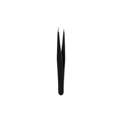 Stainless Steel Eyebrow Tweezers Black Flat Hairs Puller Beauty Makeup Tool - 0 - CJ