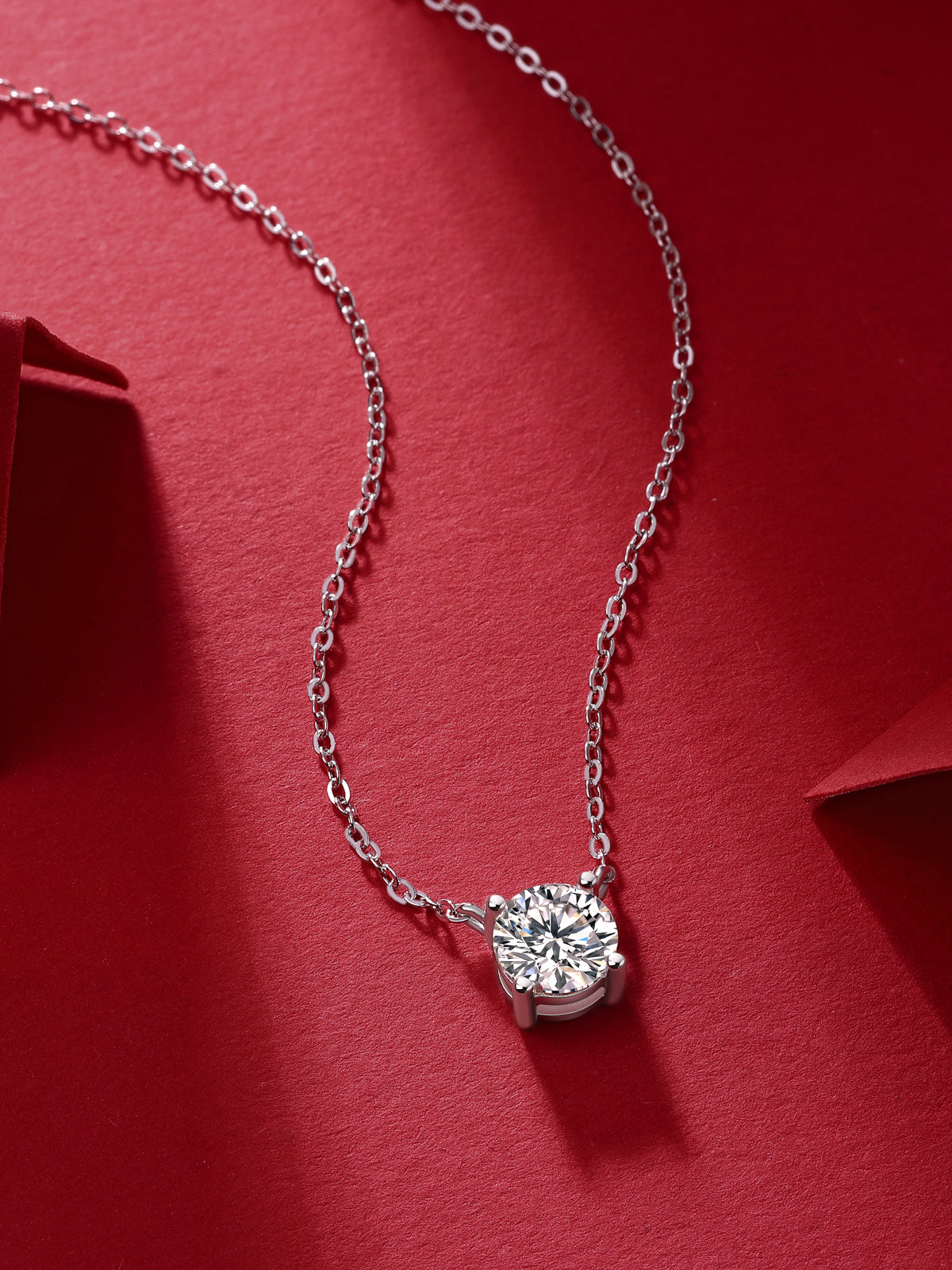My Heart Will Last Forever - Affordable Diamond Jewelry Necklace Pendant Set With 1 - carat And 2 - carat Moissan Diamonds, S925 Sterling Silver And Platinum Plating. - Prohibit TikTok Sales - 5 - CJ