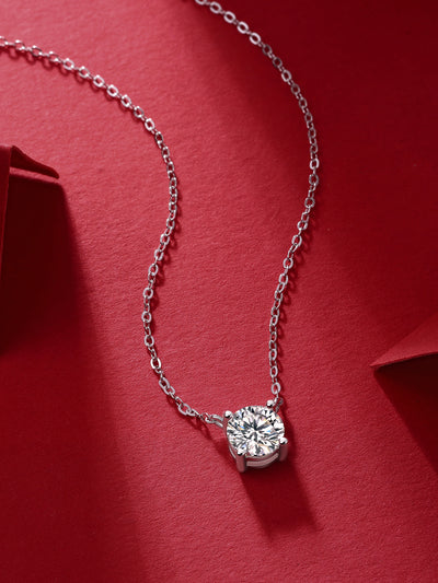 My Heart Will Last Forever - Affordable Diamond Jewelry Necklace Pendant Set With 1 - carat And 2 - carat Moissan Diamonds, S925 Sterling Silver And Platinum Plating. - Prohibit TikTok Sales - 5 - CJ