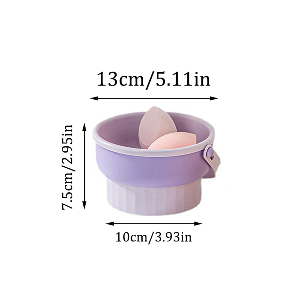 Makeup Brush Cleaning Bowl Beauty Egg Cleaning Tool Storage Set Brush Powder Puff Dry Cleaning Silicone Drying Shelf - 5.0 - CJ