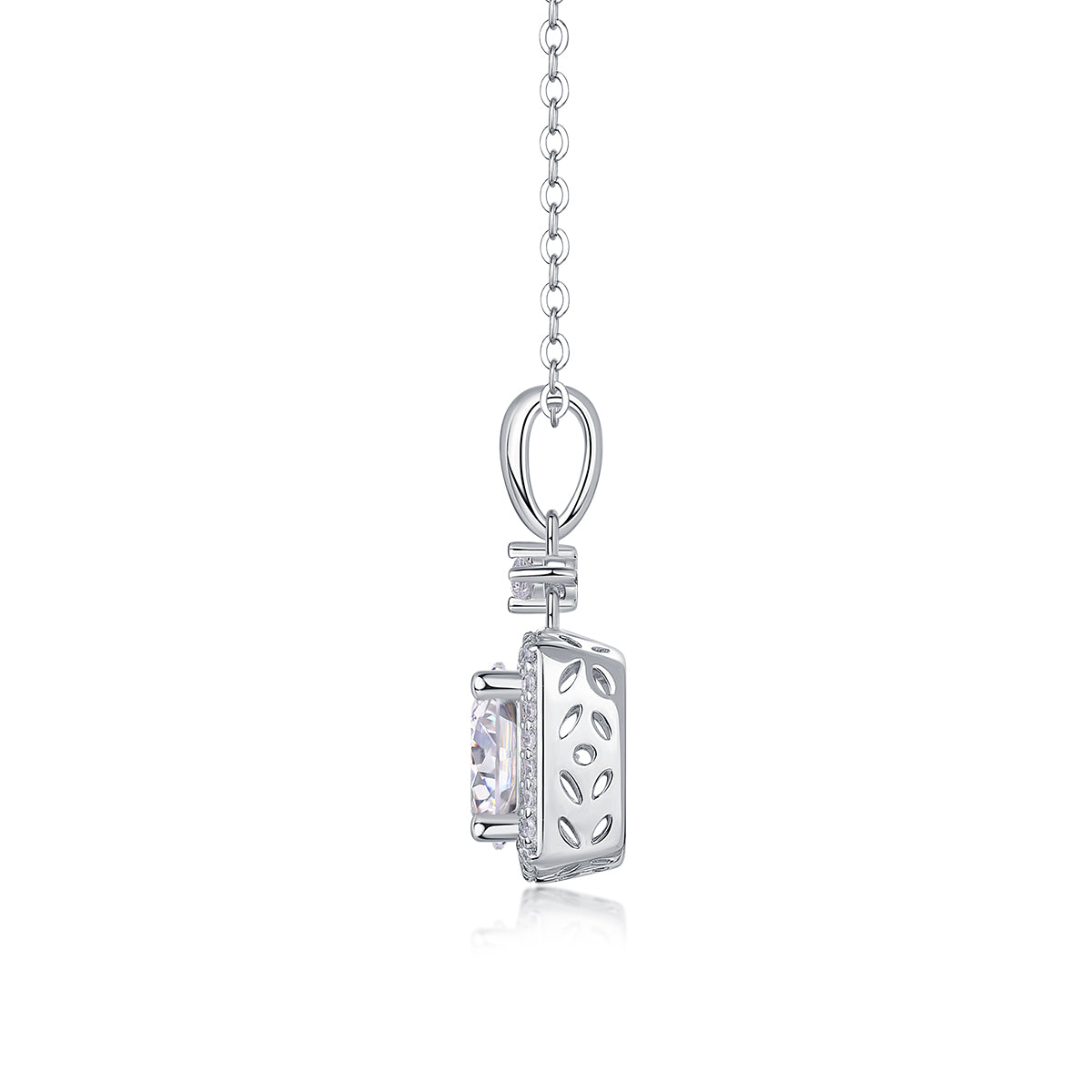 1Innocence - A Fashionable And Luxurious Diamond Jewelry Piece Set With 2 - carat Moissanite S925 Sterling Silver And Platinum - plated Pendant Prohibit TikTok sales - 5 - CJ