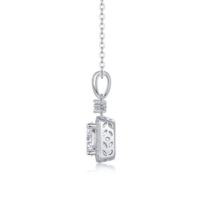 1Innocence - A Fashionable And Luxurious Diamond Jewelry Piece Set With 2 - carat Moissanite S925 Sterling Silver And Platinum - plated Pendant Prohibit TikTok sales - 5 - CJ