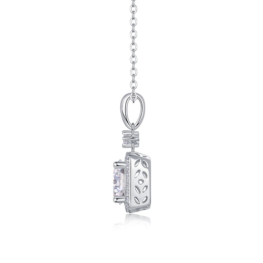 1Innocence - A Fashionable And Luxurious Diamond Jewelry Piece Set With 2 - carat Moissanite S925 Sterling Silver And Platinum - plated Pendant Prohibit TikTok sales - 5 - CJ