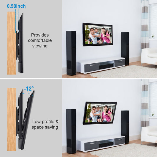 1Pc TV Wall Mount Tilt Dual Arm TV Mount Brackets Maximum VESA 400x400mm For 26 - 55in TVs - 5 - CJ