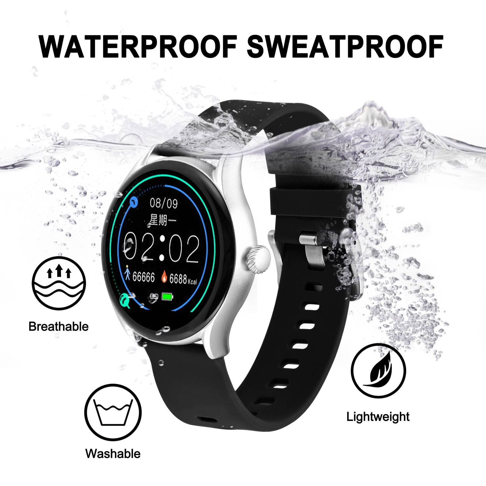 Smartwatch Accessories,Silicone Watch Bands, Slim Watch Straps With Quick Release, 22mm - 5 - CJ
