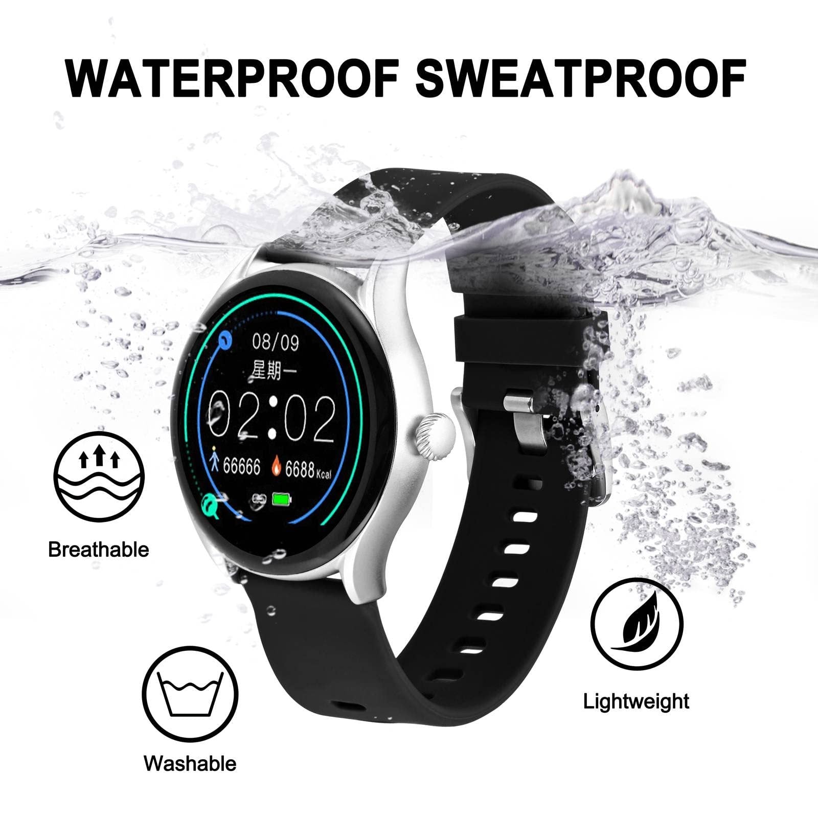 Smartwatch Accessories,Silicone Watch Bands, Slim Watch Straps With Quick Release, 22mm