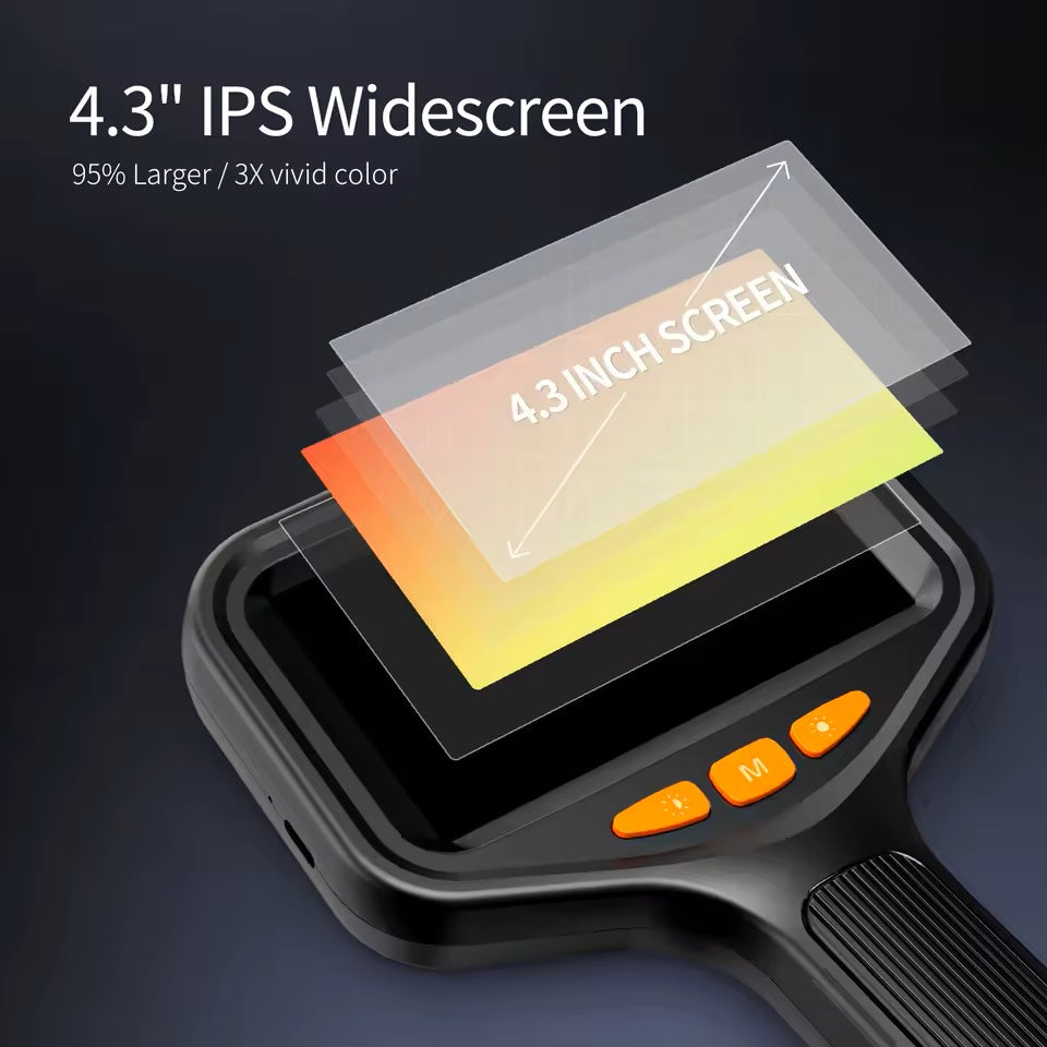 Borescope With Light, Industrial Endoscope Inspection Camera  With Light - 2,5,10m Snake Camera For Automotive, Aircraft, And Pipe Inspection - Portable Boroscope With Led Lighting For Clear Visual In