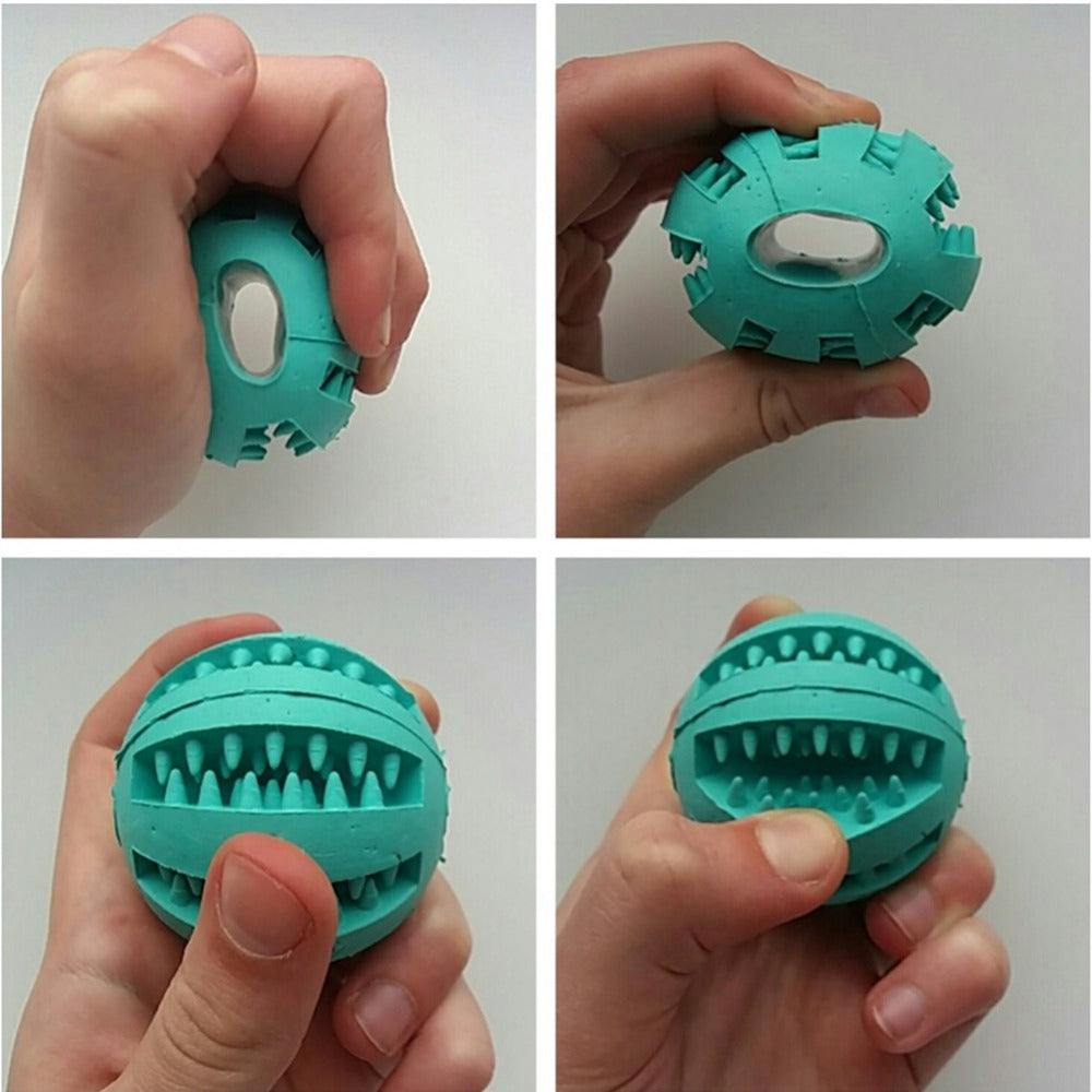 Pet Slow Feeder Dog Toy Cute Funny Rubber Dog Ball Toy - 0 - CJ