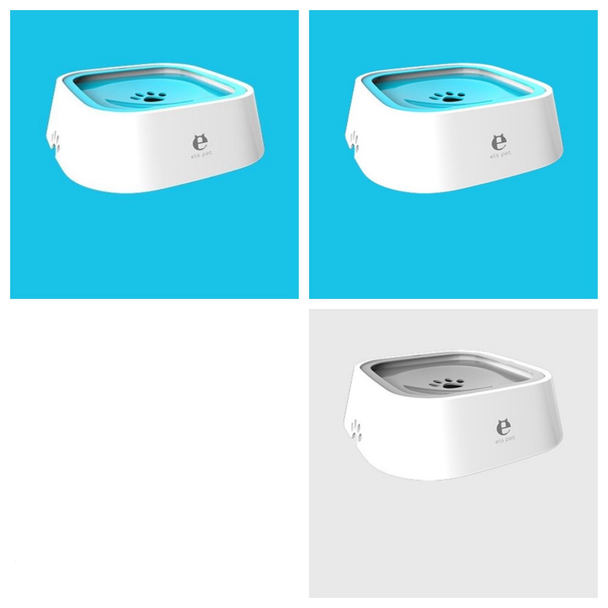 1.5L Cat Dog Water Bowl Carried Floating Bowl Anti - Overflow Slow Water Feeder Dispenser Pet Fountain ABS&PP Dog Supplies - 0 - CJ - 2Blue1Grey - CJGY102545412LO