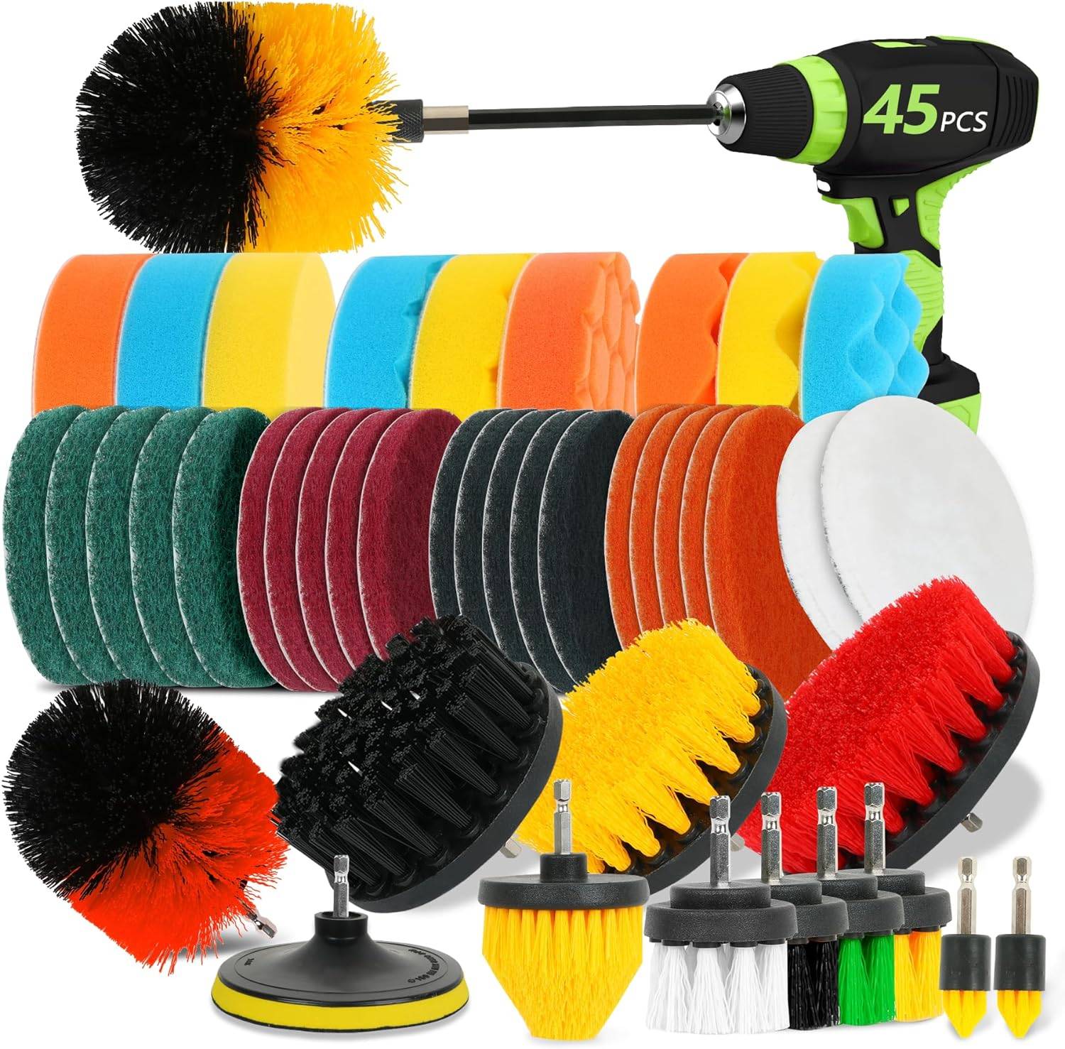 Clean 45 - Piece Drill Brush Set Drill Not Include - 5 - cjdropshipping