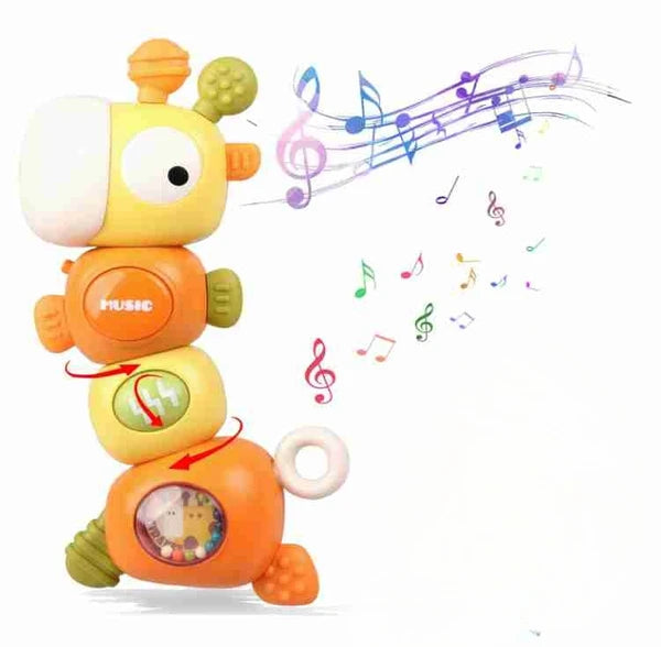 Baby Montessori Sensory Teething Toys For 3-6 6-12 Months, Food Grade Baby Teether, Newborn Infant Rattle Toys, Learning Educational Musical Toys For Boys Girls