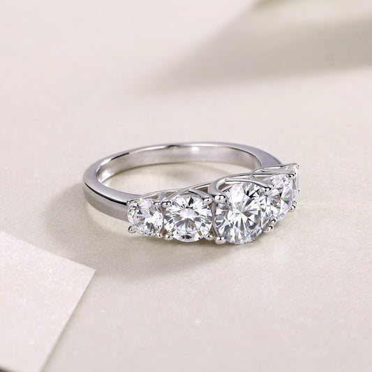 1Luxury Fashion Diamond Rings Lots Of Moissanite Silver Rings Prohibit TikTok sales - 5 - CJ