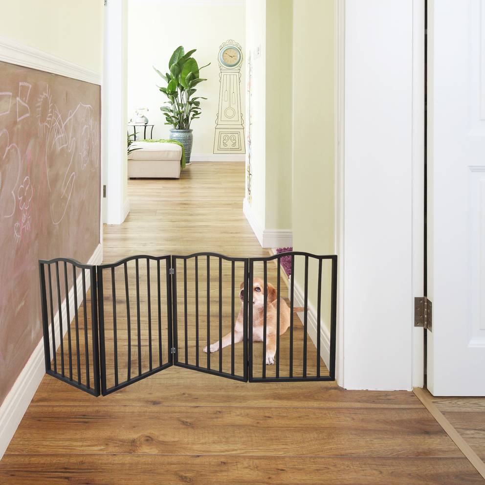 Pet Gate,Dog Gate For Doorways,Stairs Or House,standing, Folding,Arc Wooden - 5 - CJ
