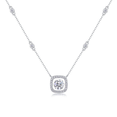 1Sweet - A Fashionable And Luxurious Diamond Jewelry Pendant Set With 1 - carat Moissanite S925 Sterling Silver And Platinum Plating Prohibit TikTok sales - 5 - cjdropshipping