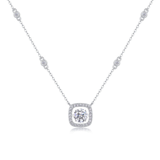 1Sweet - A Fashionable And Luxurious Diamond Jewelry Pendant Set With 1 - carat Moissanite S925 Sterling Silver And Platinum Plating Prohibit TikTok sales - 5 - cjdropshipping