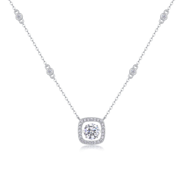 1Sweet - A Fashionable And Luxurious Diamond Jewelry Pendant Set With 1 - carat Moissanite S925 Sterling Silver And Platinum Plating Prohibit TikTok sales - 5 - cjdropshipping
