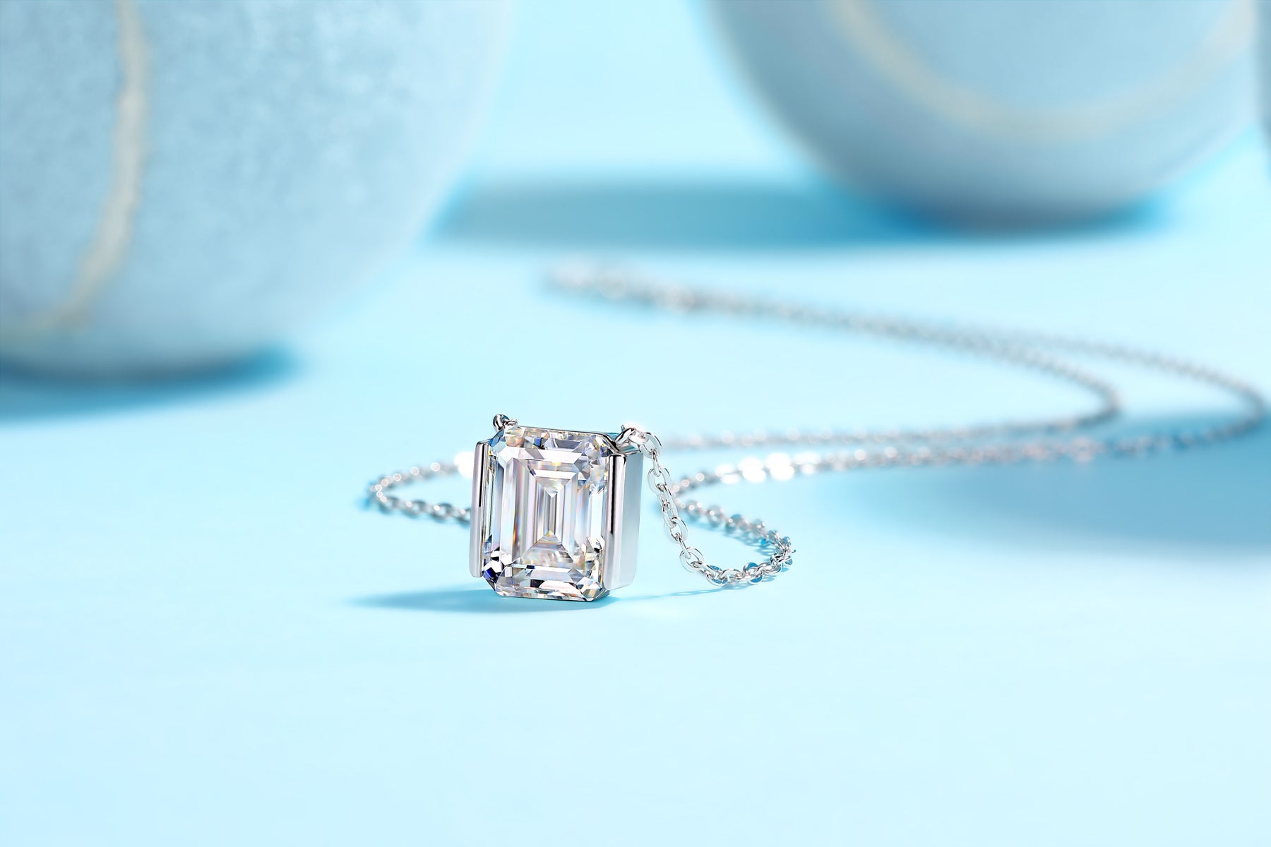 1The Brilliance In A Small Space - A Fashionable Jewelry Pendant Set With Moissanite S925 Sterling Silver And Platinum - plated Diamond, Moissanite Silver Jewelry Prohibit TikTok sales - 5 - cj
