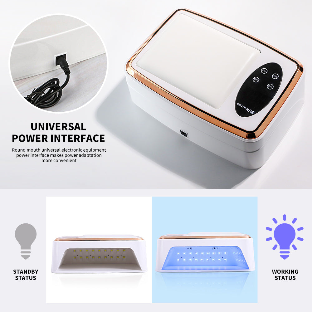 Nail Lamp, Professional Nail Dryer With 90Pcs Lamp Chips, Fast And Efficient Drying, 4 Timer Setting LED Nail Gel Lamp, For Home Salon Use - 5 - CJ