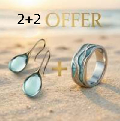 Beach Wave Series Ring Design Aurora Ocean Holiday Style Jewelry - 0 - CJ