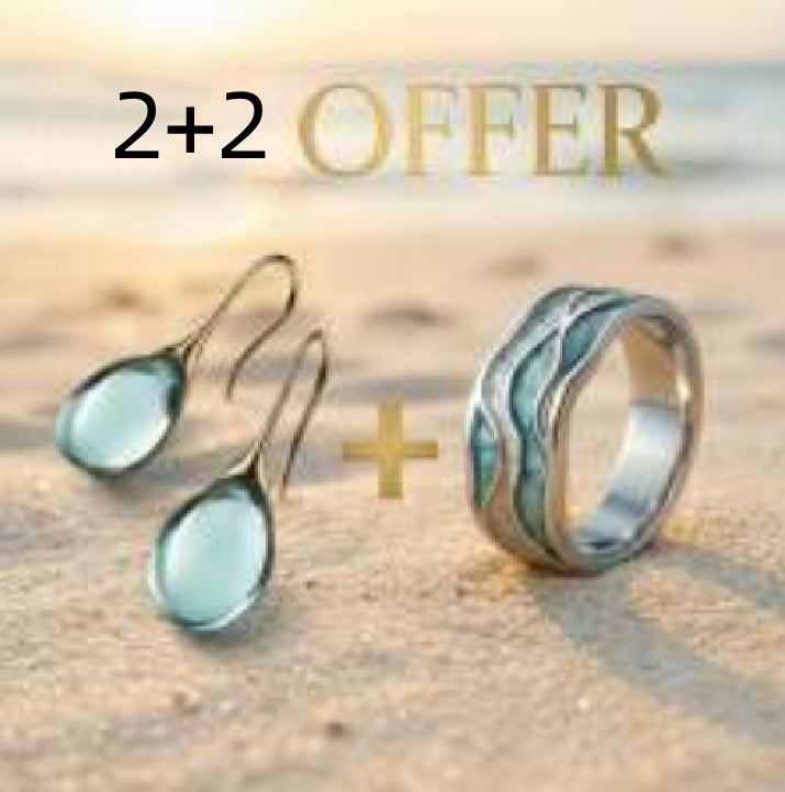Beach Wave Series Ring Design Aurora Ocean Holiday Style Jewelry - 0 - CJ