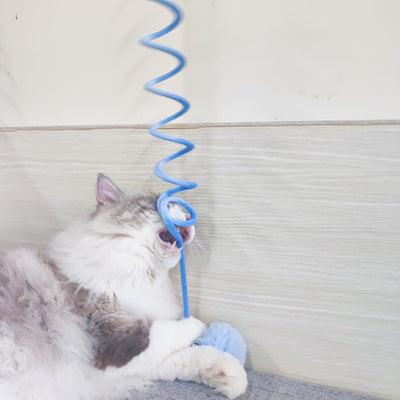 Cat Toy Self - Hi Sucker Spring Rabbit Hair Ball Interactive Play Pet Supplies Interactive Toys - 0 - CJ