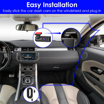 1Pc 2K HD Front Dash Cam For Car With IPS Screen Night Vision Loop Recording Included 32G Storage Card 140 Degree Wide Angle WiFi App Control Front Dashcam - 5.0 - CJ