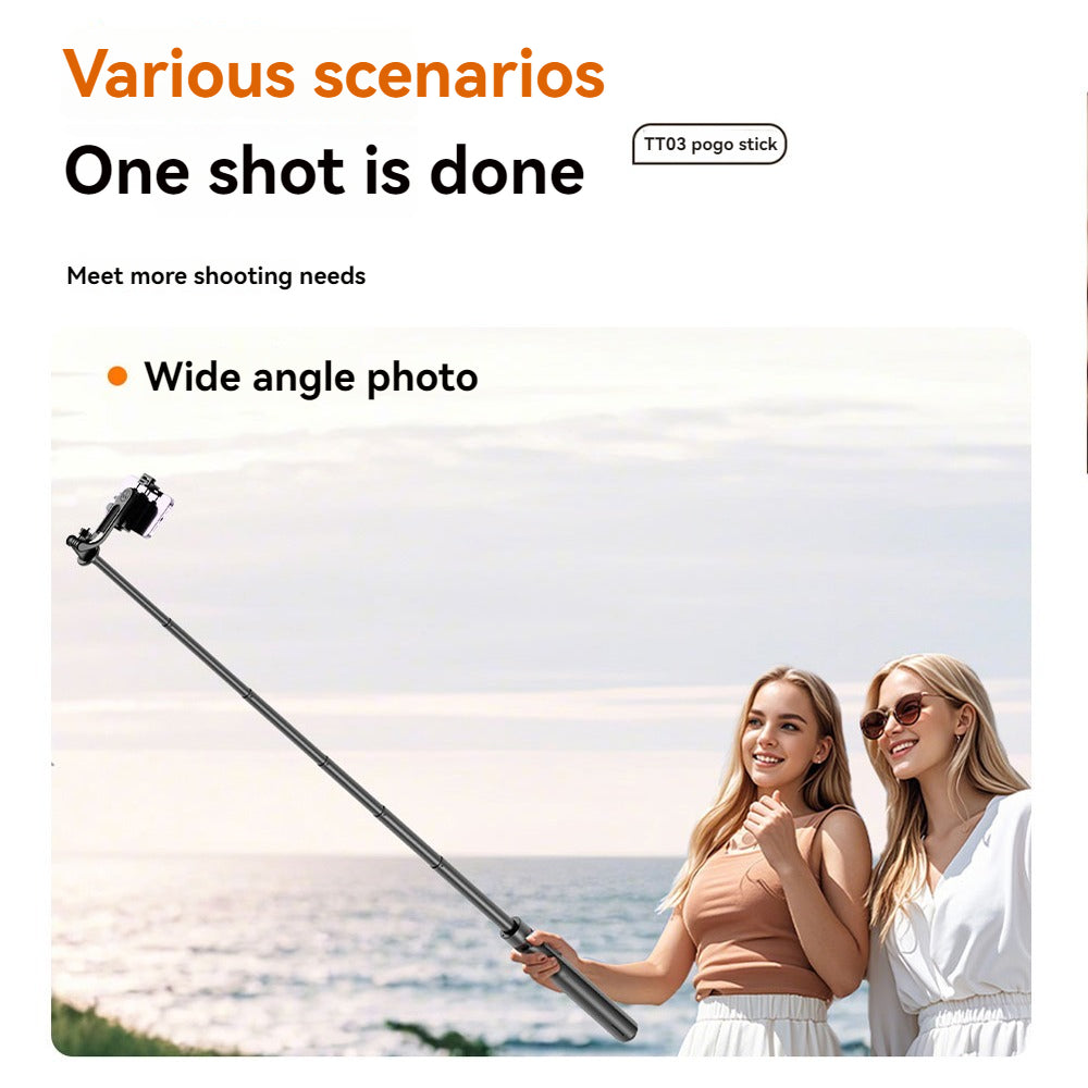 Selfie Stick Tripod With Fill Light, Extendable Phone Stand With Wireless Remote, Universal Compatible For Smartphones, Portable For Travel & Video Recording - 5 - CJ