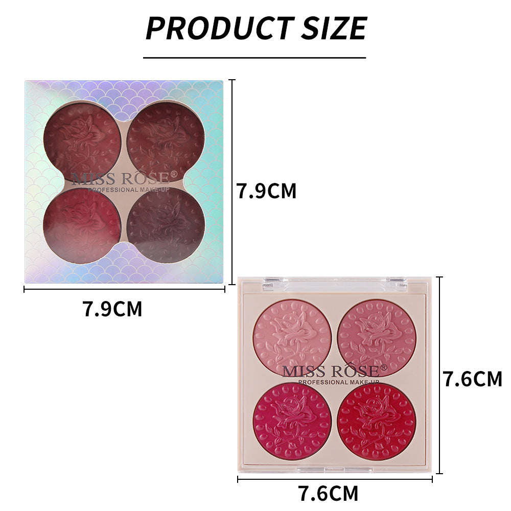 MISS ROSE 4-Color Lipstick and Gloss Palette