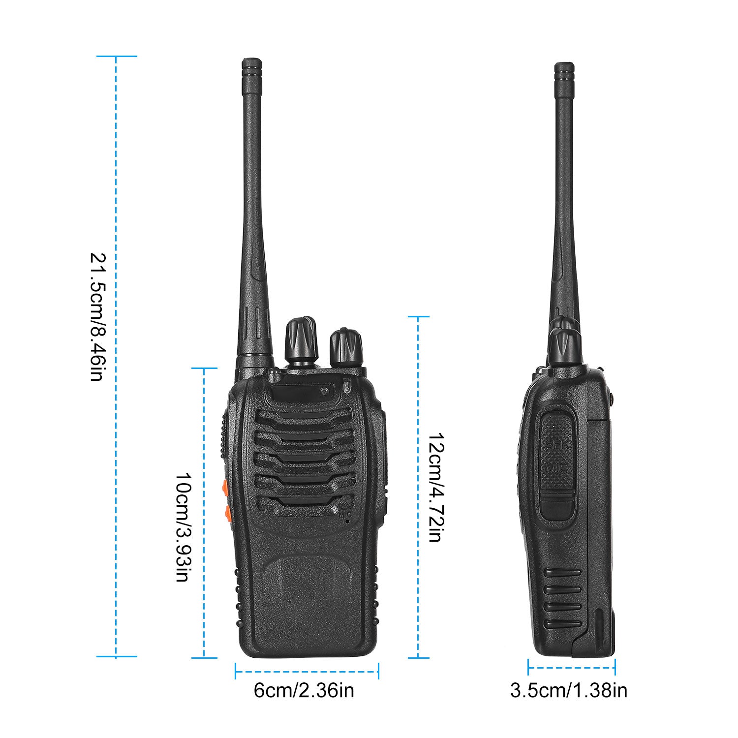 2 X Baofeng BF - 888S Walkie Talkies Two Way Radio UHF 16CH 400 - 470MHZ Long Range - 5 - CJ