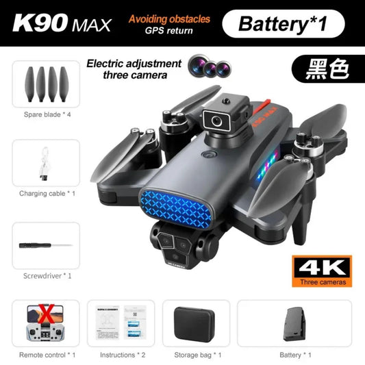 K90 Max GPS Drone 8k Professional HD 3 Camera Aerial Photography Drone With 360 Obstacle Avoidance Remote Control Quadcopter Drone - 5 - CJ