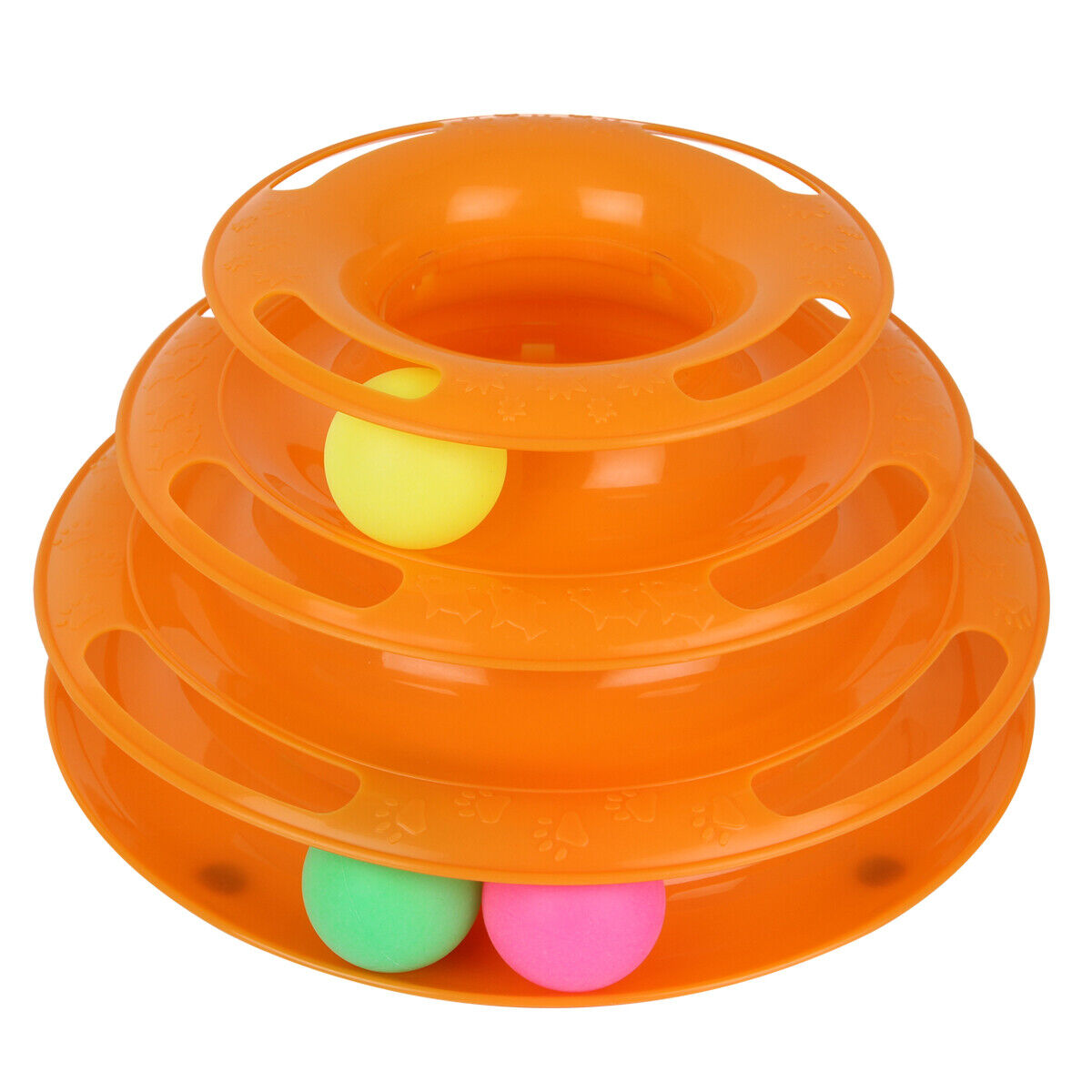 Pet Cat Crazy Ball Disk Interactive Toys Amusement Plate Trilaminar Funny Toy - 5 - CJ