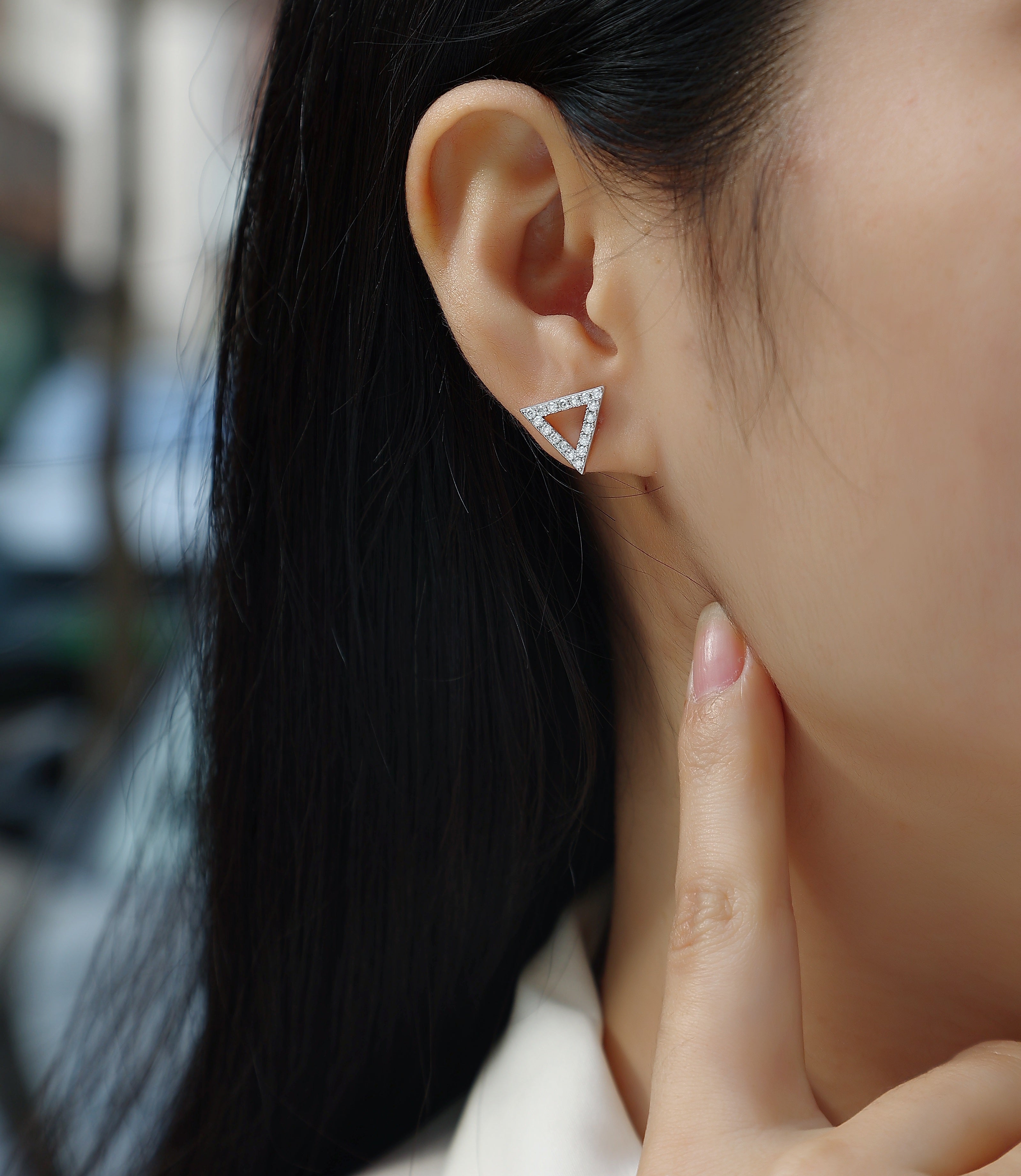 1Unique - Set With Moissanite S925 Sterling Silver And Platinum - plated Stud Earrings, Fashionable, Trendy And Affordable Jewelry Prohibit Tk Sales - 5 - cjdropshipping
