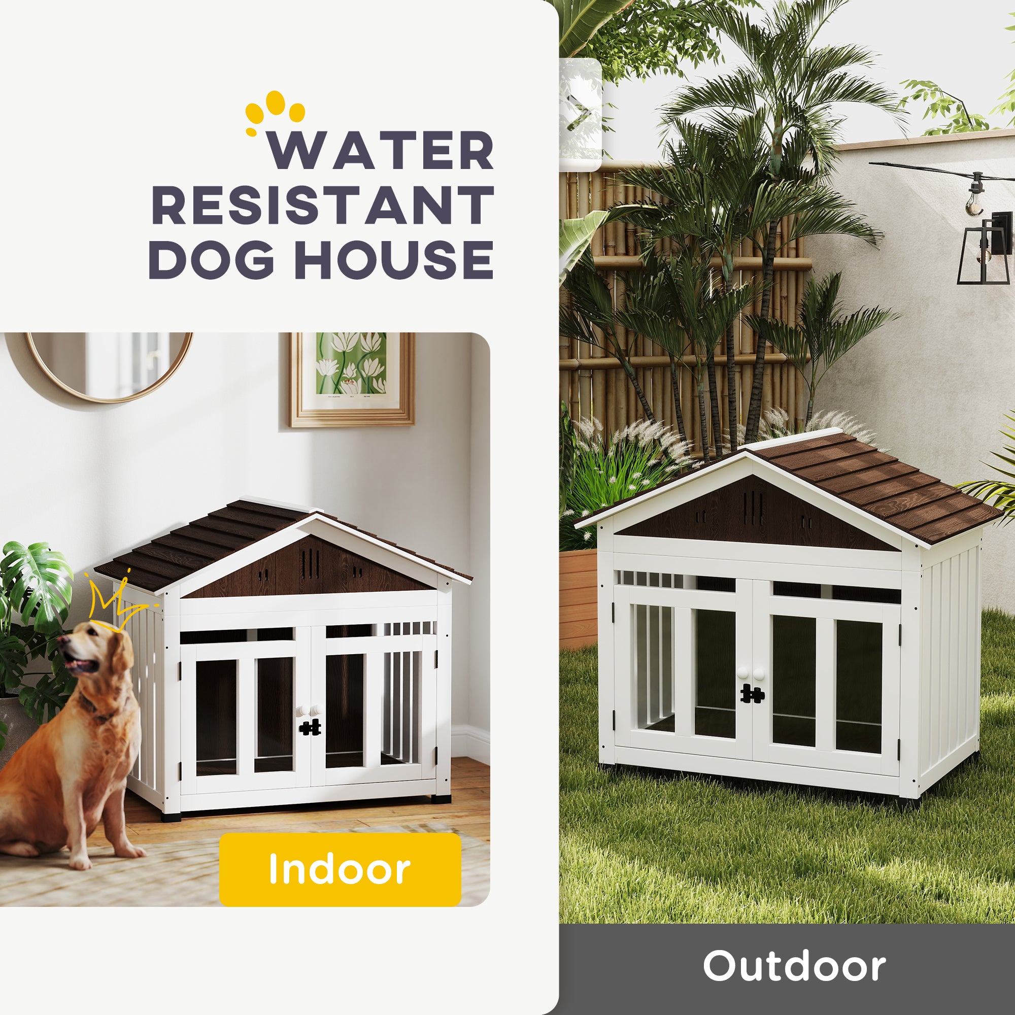 L Dog House Outdoor Indoor for Small - 5 - cjdroshippping
