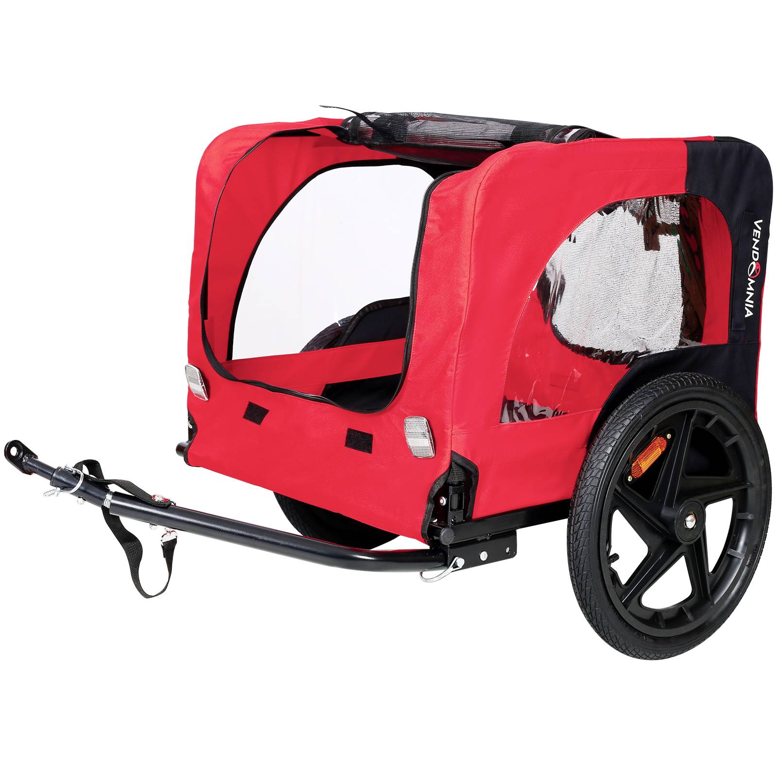 Bicycle Trailer For Pets Outdoor Foldable Dog Trailer With Reflectors - 5 - CJ