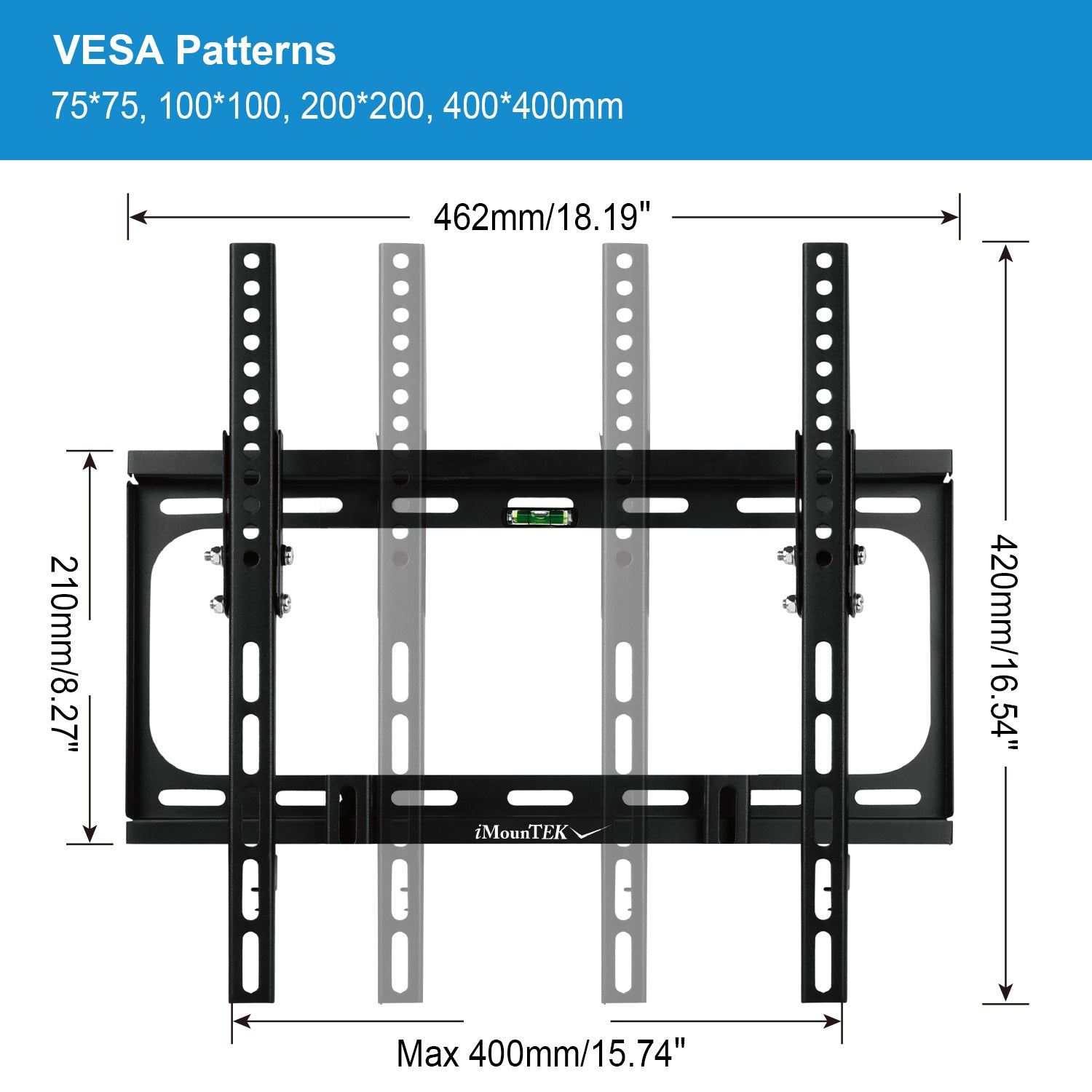 1Pc TV Wall Mount Tilt Dual Arm TV Mount Brackets Maximum VESA 400x400mm For 26 - 55in TVs - 5 - CJ
