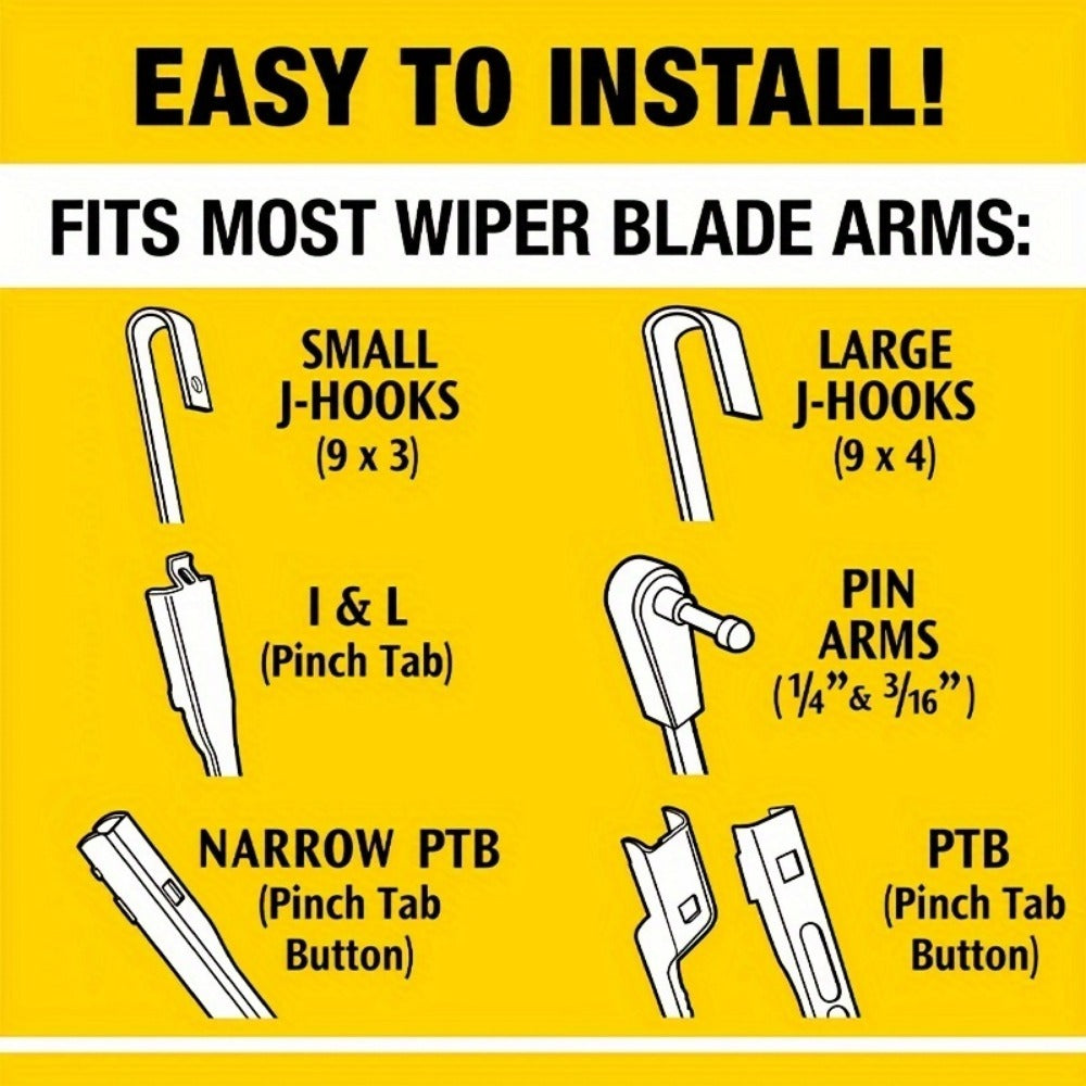 2-In-1 Wiper Blades,26 Inch Windshield Wipers, Automotive Replacement Windshield Wiper Blades With Patented Rain-X Water Repellency Formula