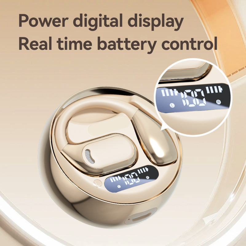 Fall Open - Ear Weireless Earphone, Lightweight Earphone With Charging Case, Noice Cancelling Bluetooth - CompatibleStereo Earbuds For Sports, Gaming, Calling, Busines