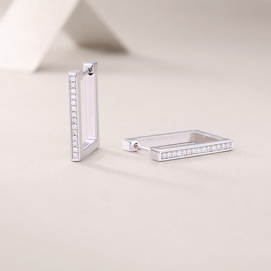 1Kokang - Fashionable And Luxurious Diamond Jewelry With Moissanite S925 Sterling Silver And Platinum - plated Stud Earrings Prohibit TikTok sales - 5 - cjdropshipping