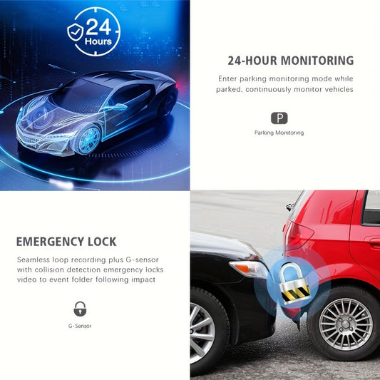 Driving Recorder HD 1080P Three - lens Parking Monitoring With Reversing Image - 5 - CJ