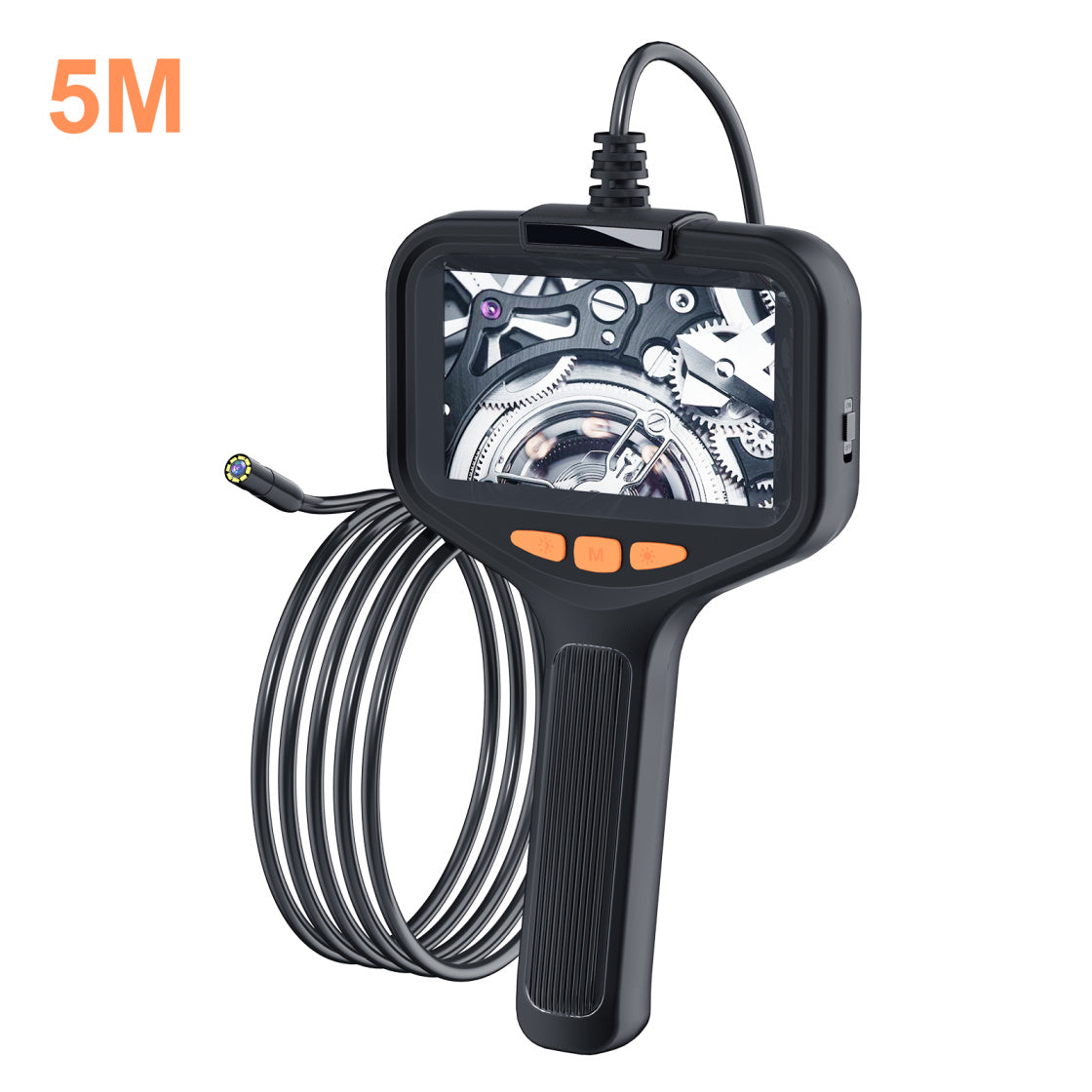 Borescope With Light, Industrial Endoscope Inspection Camera  With Light - 2,5,10m Snake Camera For Automotive, Aircraft, And Pipe Inspection - Portable Boroscope With Led Lighting For Clear Visual In