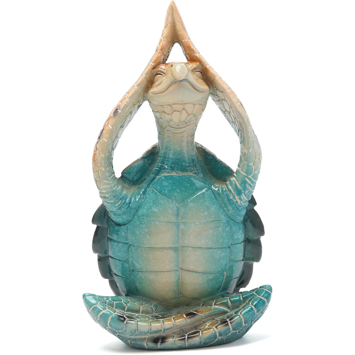 Sea Turtle Meditation Yoga Decor Garden Figurine Sea Turtle Meditating Coastal Beach Decorations Zen Yoga Resin Statue For Home Office Decorations Put The Palm Separate - 5 - CJ