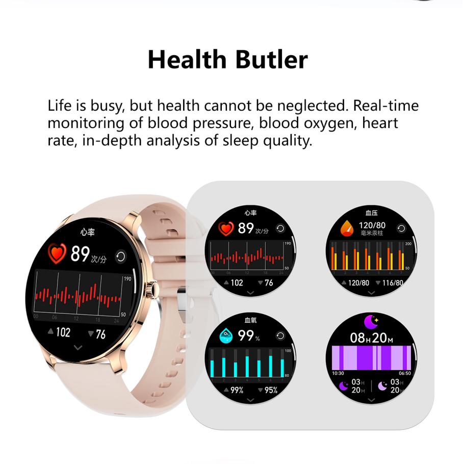 Ultra Slim Smart Watch For Men Women, 1.43 AMOLED Screen Fitness Watches ,  LP67 Outdoor Watch For Android Ios - 5 - CJ