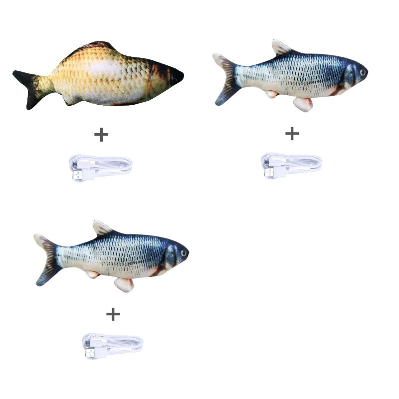 Without Cat Nip Version - Electric Jumping Fish Simulation Electric Fish Toy - 0 - CJ - Set L - CJWJWJMR00725 - Set L