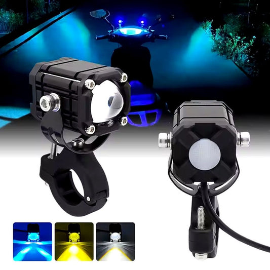 2pcs M5 Spotlight Ultra Bright LED Fog Lights, Headlights, Motorcycles, Cars, Projectors, Waterproof, Universal, Suitable For Motorcycles, SUV, Small, Auxiliary, Spotlight, 12W - 5 - CJ