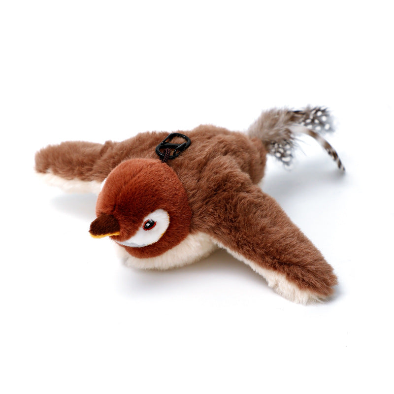 Pet Plush Toy Making Sound Electric Fish Jumping Winged Bird - 0 - CJ