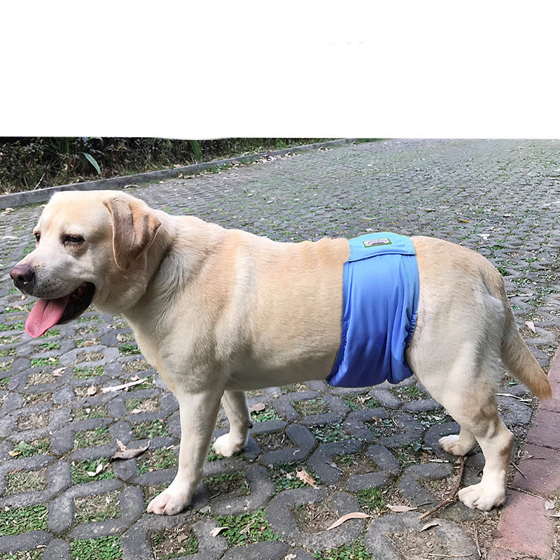 Male Dog Restraint Courtesy Belt Pet Supplie  Washable Sanitary Diapers - 0 - CJ - Blue - XXL - CJGD137076912LO