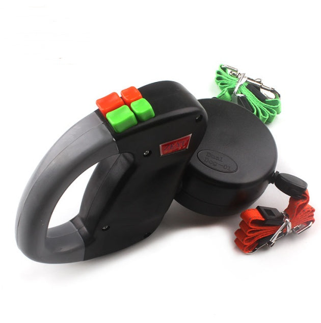 Retractable Dual Pet Dog Walking Leash - 0 - CJ